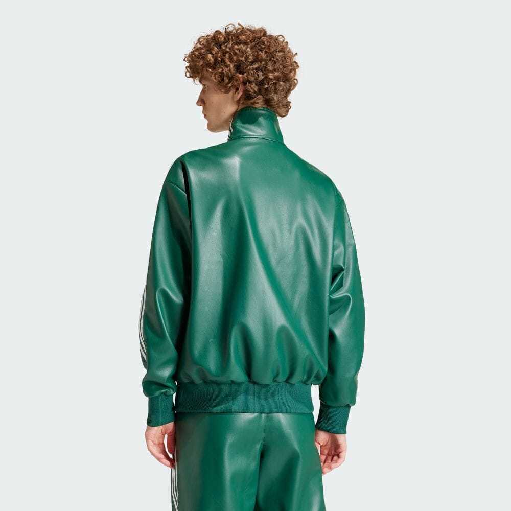 人気・完売品【３XL】adidas Originals フェイクレザー アディカラー スリーストライプス ルーズ ファイヤーバード トラック Balenciaga_画像3