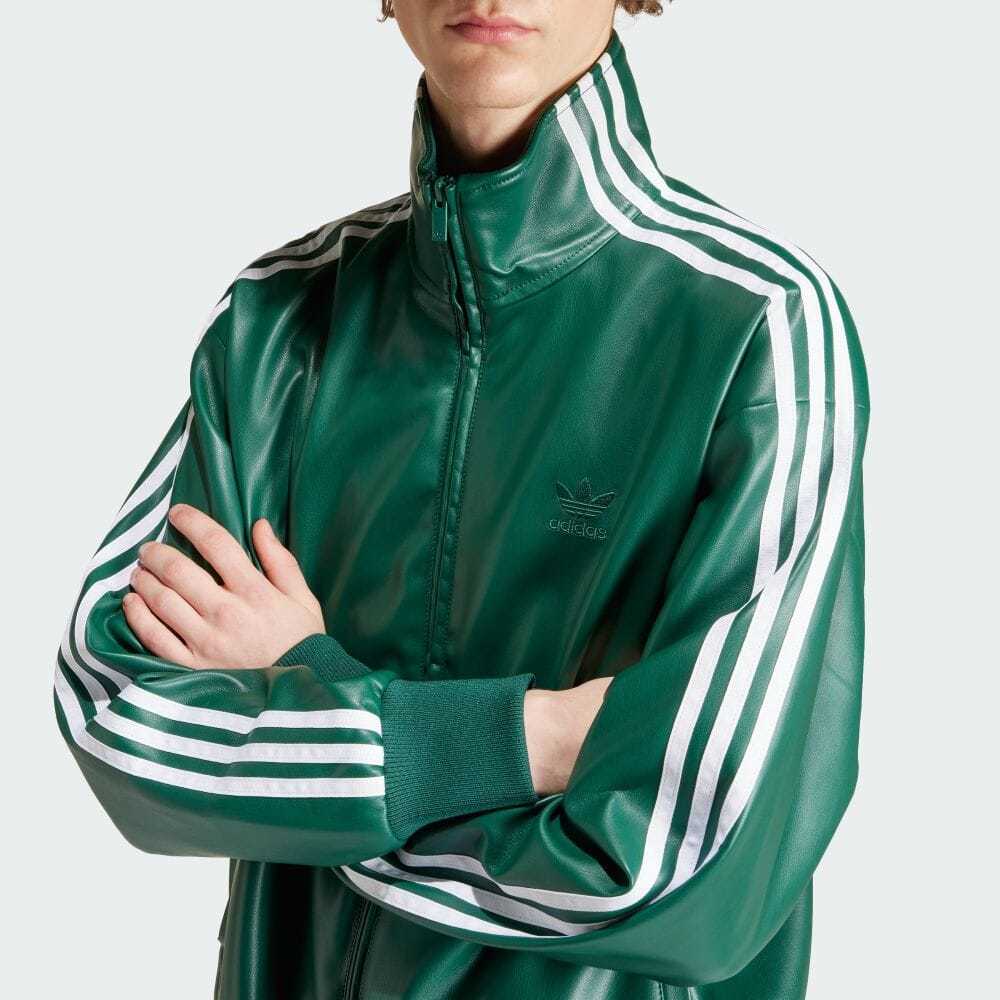 人気・完売品【３XL】adidas Originals フェイクレザー アディカラー スリーストライプス ルーズ ファイヤーバード トラック Balenciaga_画像5