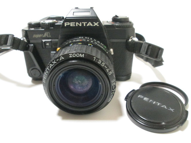 [Feb0 HN7107] PENTAX ペンタックス super A / smc PENTAX-A ZOOM 35-70mm f3.5-4.5 一眼レフフィルムカメラ 【シャッター× 動作未確認】_画像1