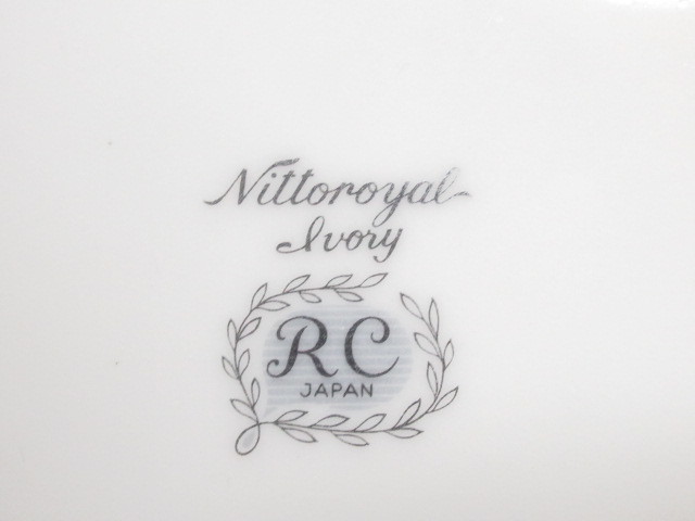 [fe0 BY7233] Nittoroyal Ivory RC (オールド ノリタケ) イエローローズ プレート 5客 セット 皿 中皿の画像5