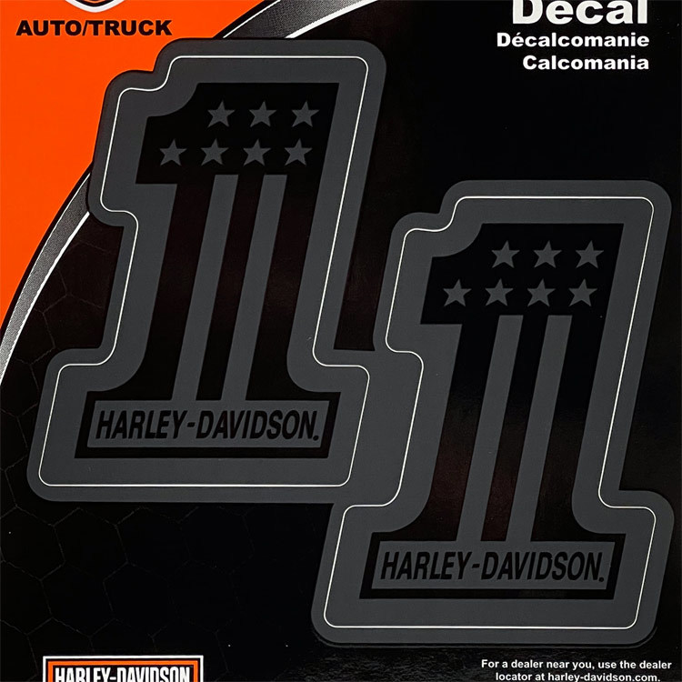 ハーレーダビッドソン デカール #1 TONE-ON-TONE 2P CG25145 パケサイズ：縦20.3×横15.2cm Harley-Davidson ステッカー シール CARデカー_画像2