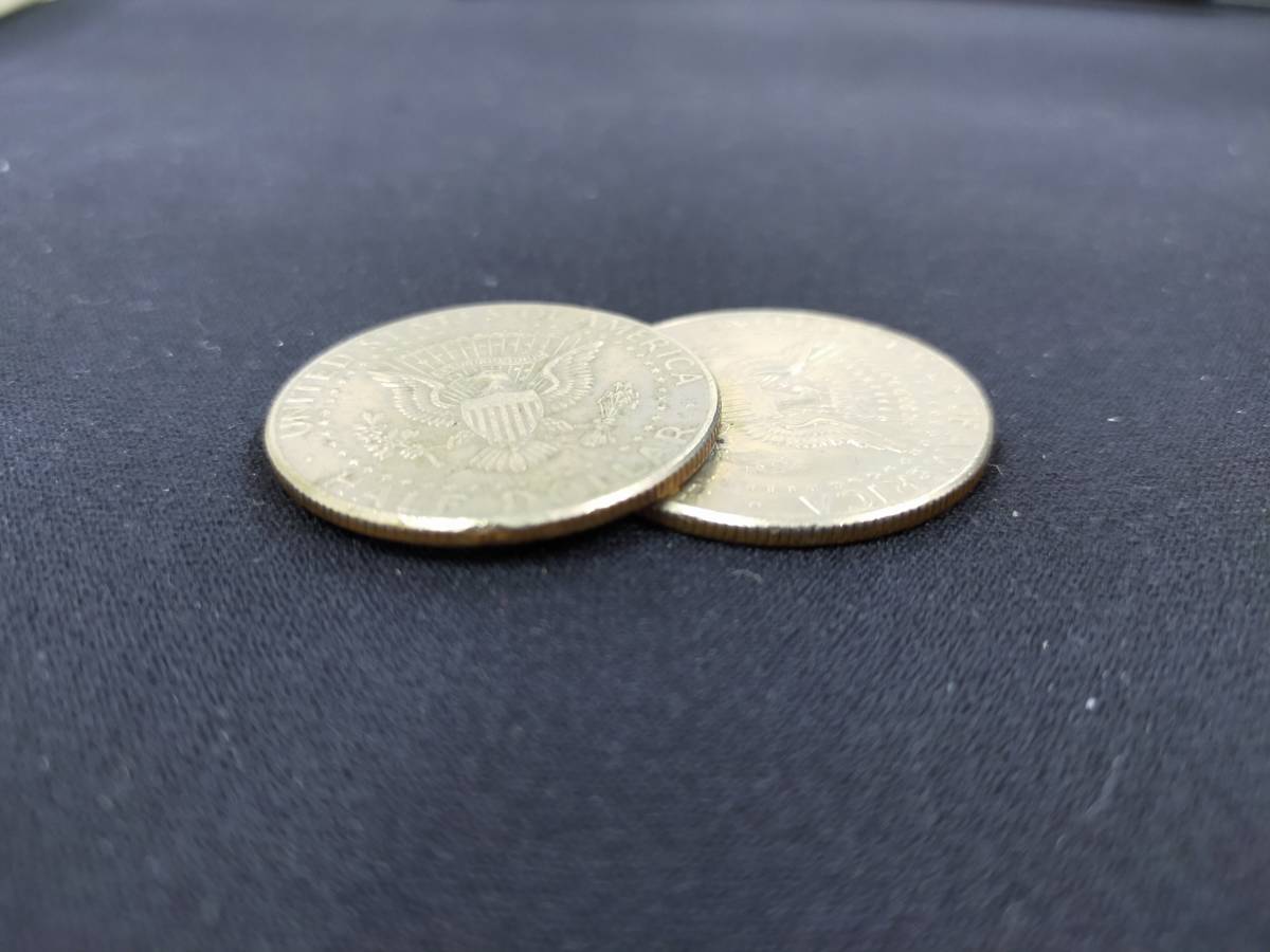【G651】ギミックコイン ハーフダラー 銀 外貨 ドル コイン テーブル クロースアップ ギミック マジック 手品の画像4