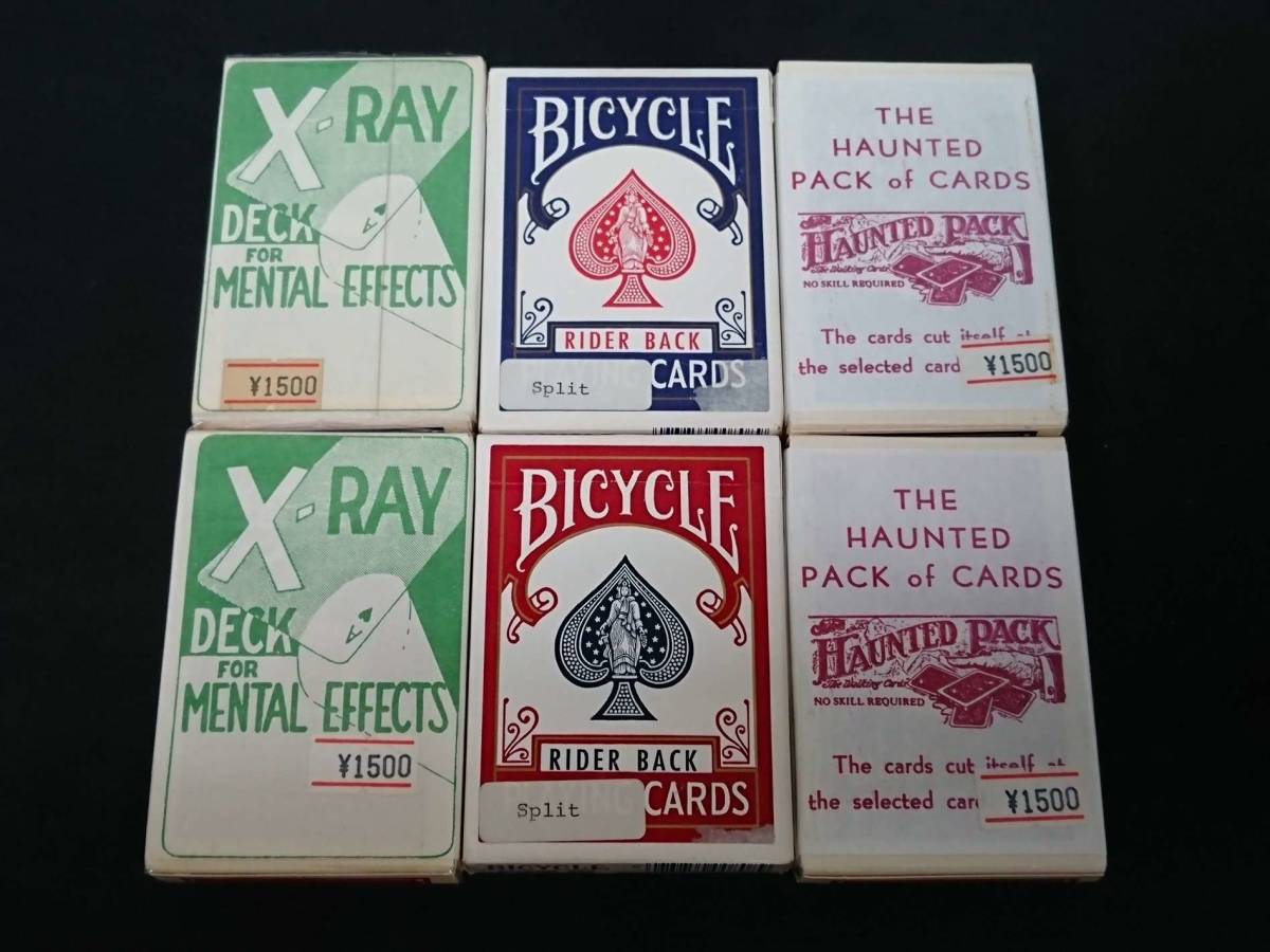 【G30】ギミックデックセット　青　赤　6点まとめ売り　X-RAY　Split　THE HAUNTED PACK of CARDS　カード　マジック　手品_画像1