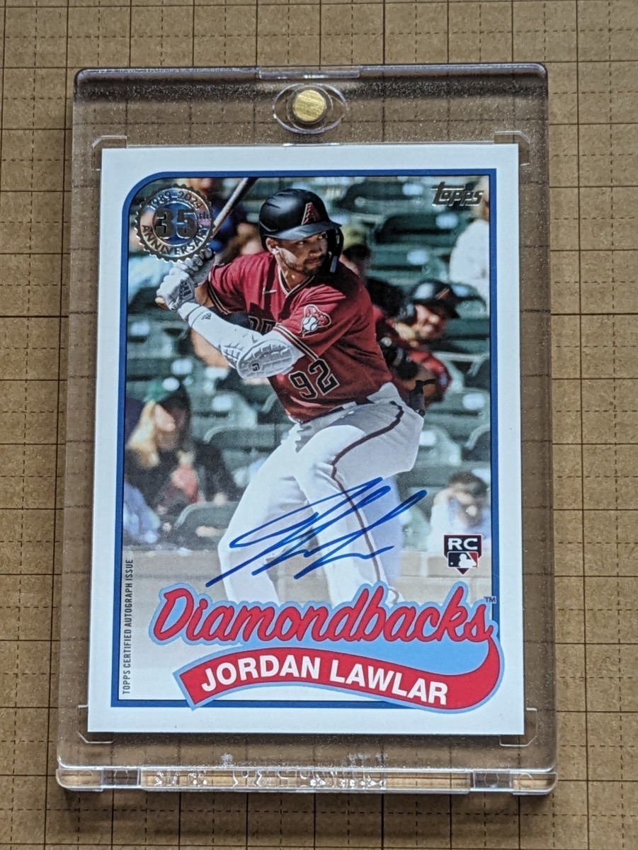 ジョーダン・ロウラー【MLB 2024 TOPPS SERIES1 BASEBALL】JORDAN LAWLAR RC 89BA-JLA 1989 TOPPS BASEBALL 直筆サインカード