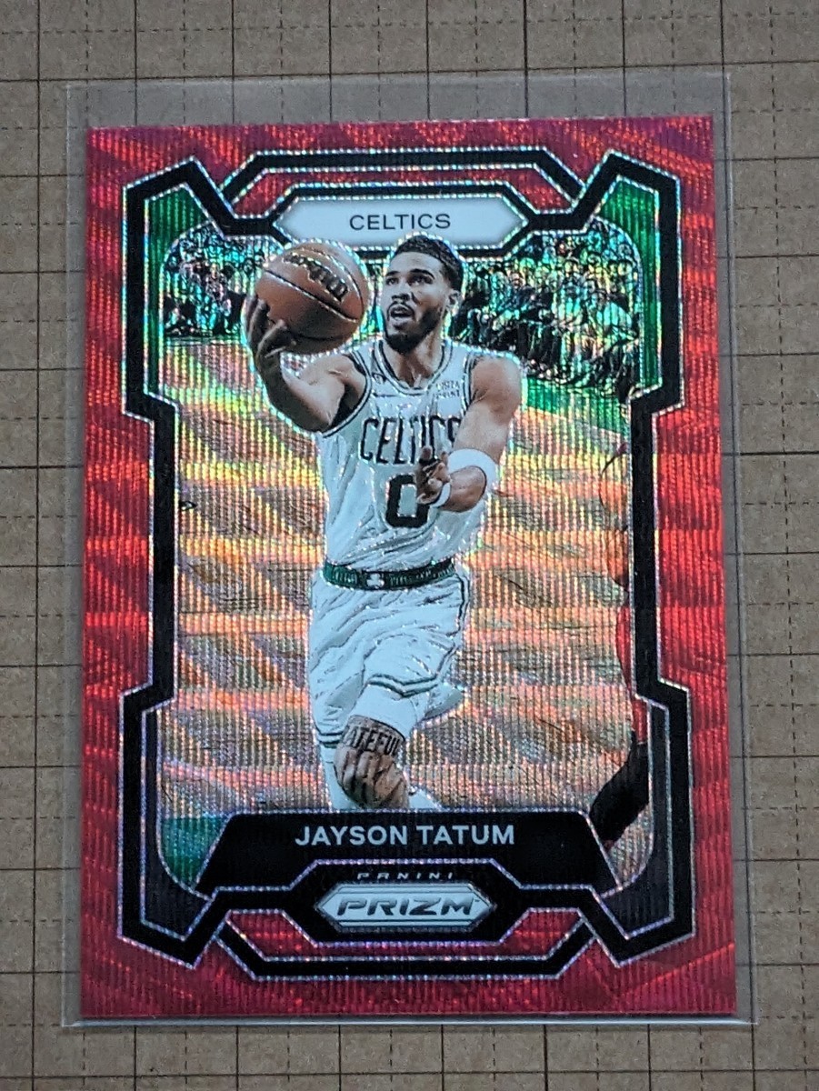 ジェイソン・テイタム【NBA 2023-24 PANINI PRIZM BASKETBALL】JAYSON TATUM #2 ベース レッドウェーブプリズム _画像1