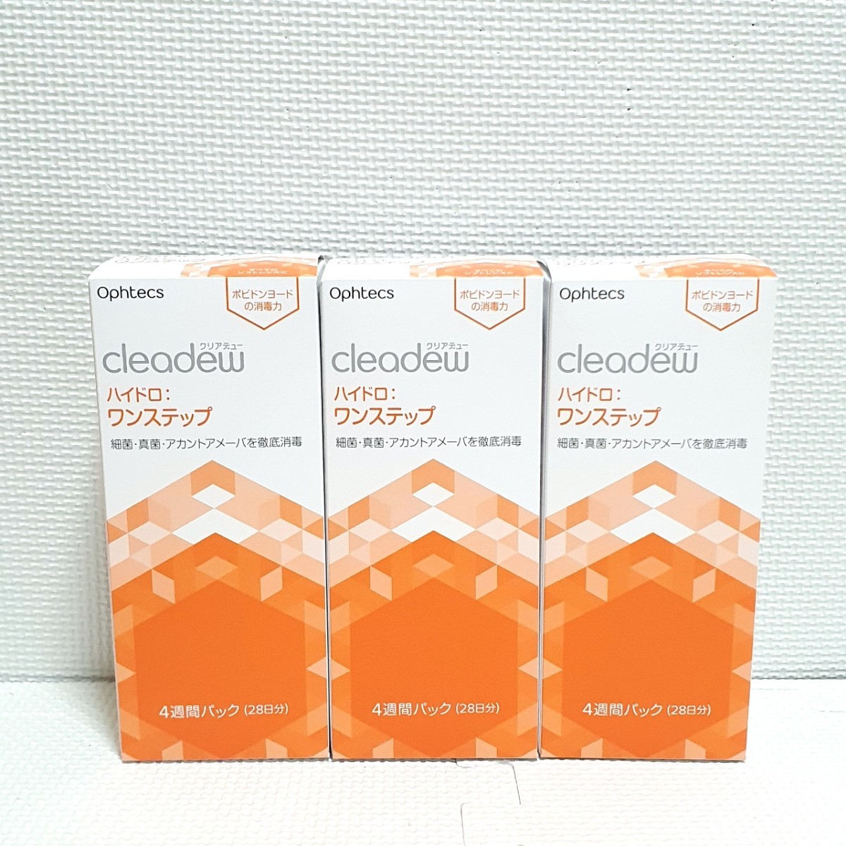 送料無料 クリアデュー ハイドロ：ワンステップ 4週間(28日)パック×3セット 洗浄液 中和剤 コンタクトレンズ レンズクリーナー_画像2