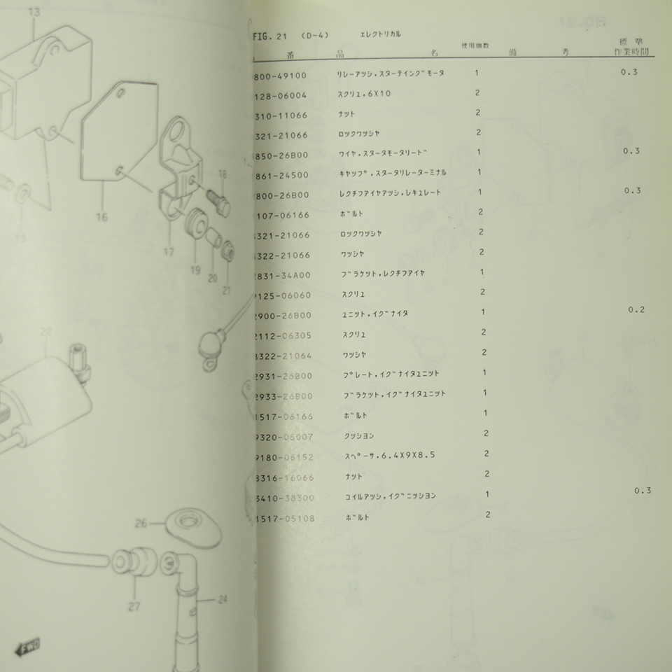 NZ250/NZ250SパーツリストNJ44A即決1986-2_画像3