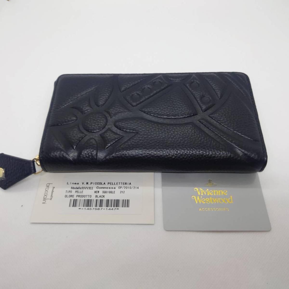  Vivienne Westwood ヴィヴィアンウエストウッド 長財布 ラウンドファスナー 黒　ブラック　アウトレット品_画像5