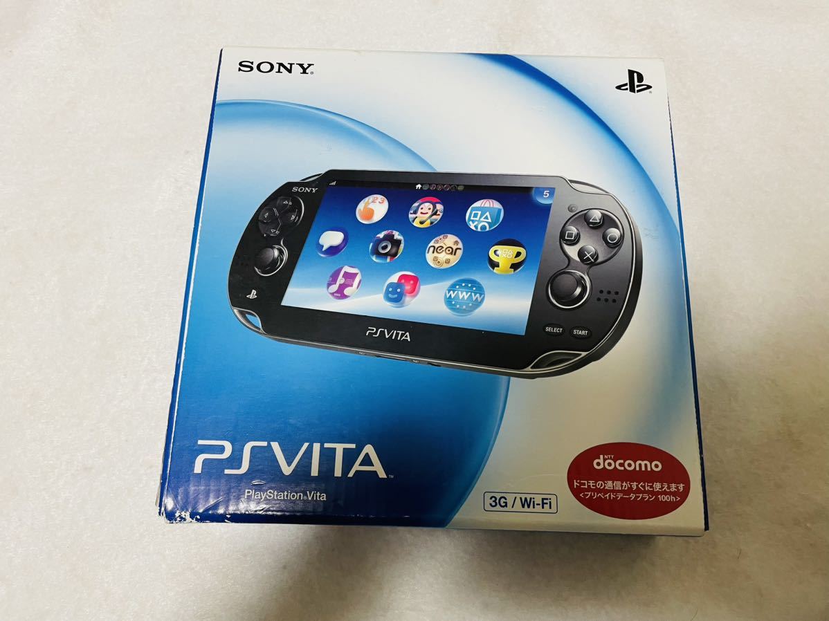 ☆新品同様 本体未使用☆PlayStation Vita PCH-1100AA01 クリスタルブラック Wi-Fiモデル PS VITA SONY _画像1