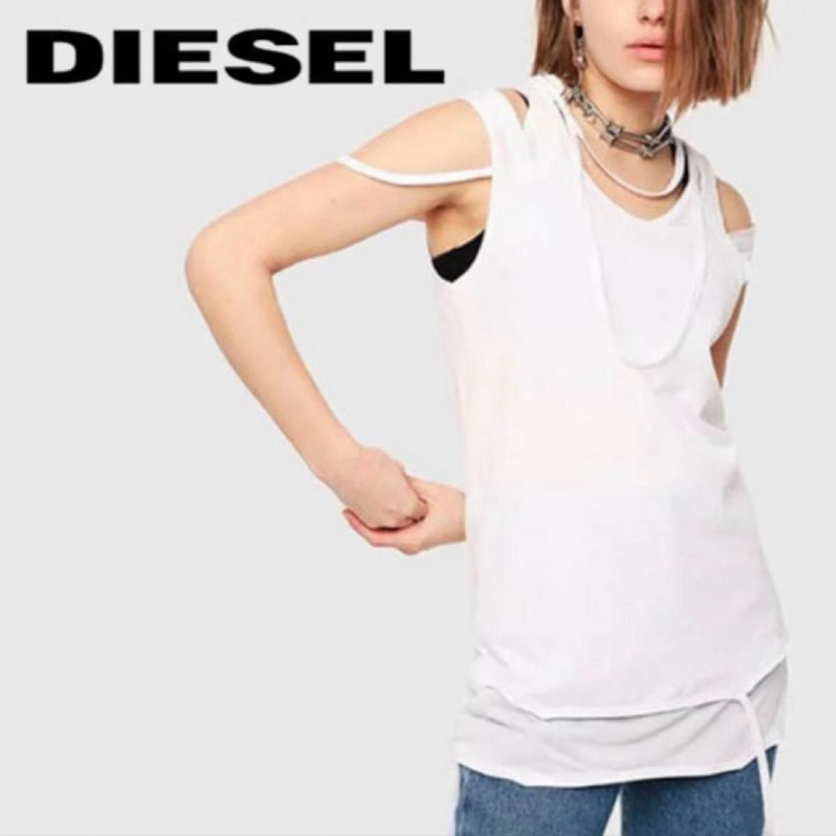 新品未使用 DIESEL ディーゼル アシンメトリー  タンクトップM