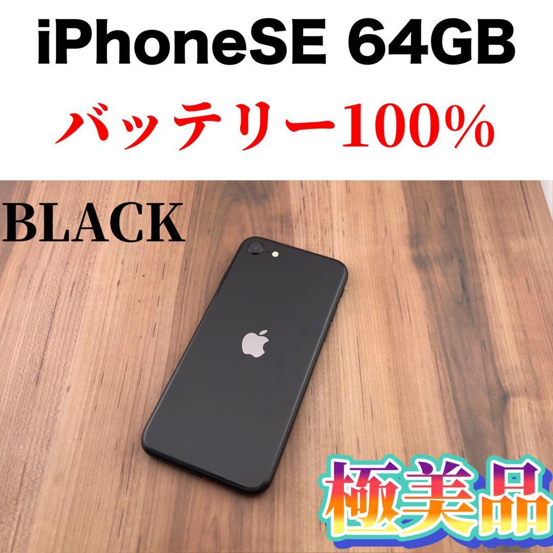 39iPhone SE 第2世代(SE2)ブラック 64GB SIMフリー本体_画像1