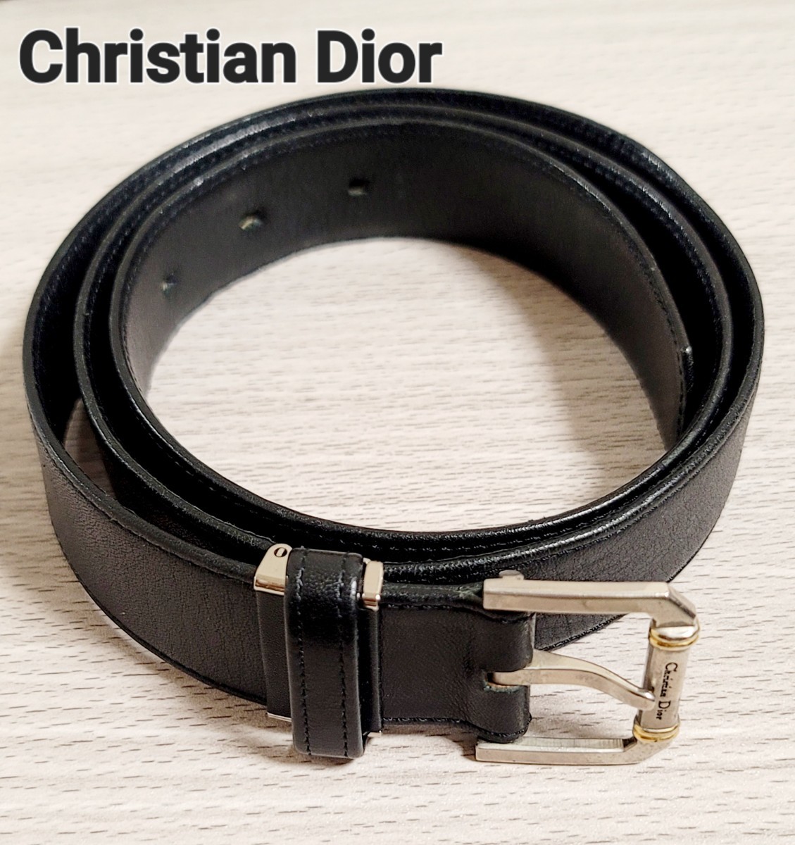 激安人気新品 【Christian Dior】ディオール ベルト ブラック レザー