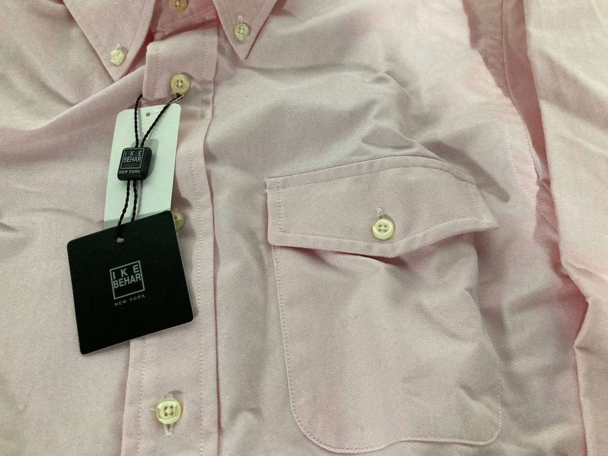 【新品未使用】SHIPS別注　IKE BEHAR アメリカ製　ピンクのボタンダウンシャツM_画像5