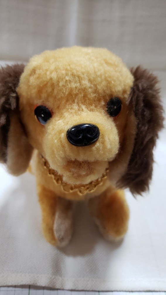  Showa Retro zen my type toy ../ dog / dog one one .. while ......... animation equipped soft toy light dirt equipped long-term keeping goods 