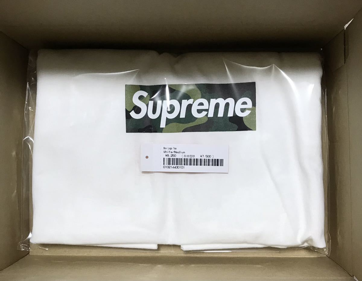 Supreme Box Logo Tee White M シュプリーム ボックス ロゴ Tシャツ 新品未開封 迷彩_画像1