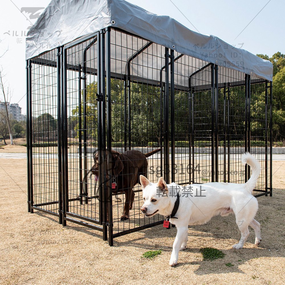 犬のかご ペットフェンス針金犬籠大型犬室外ポンポン穴開けずDIYペットケージ (2.4*1.3*1.8m)の画像8