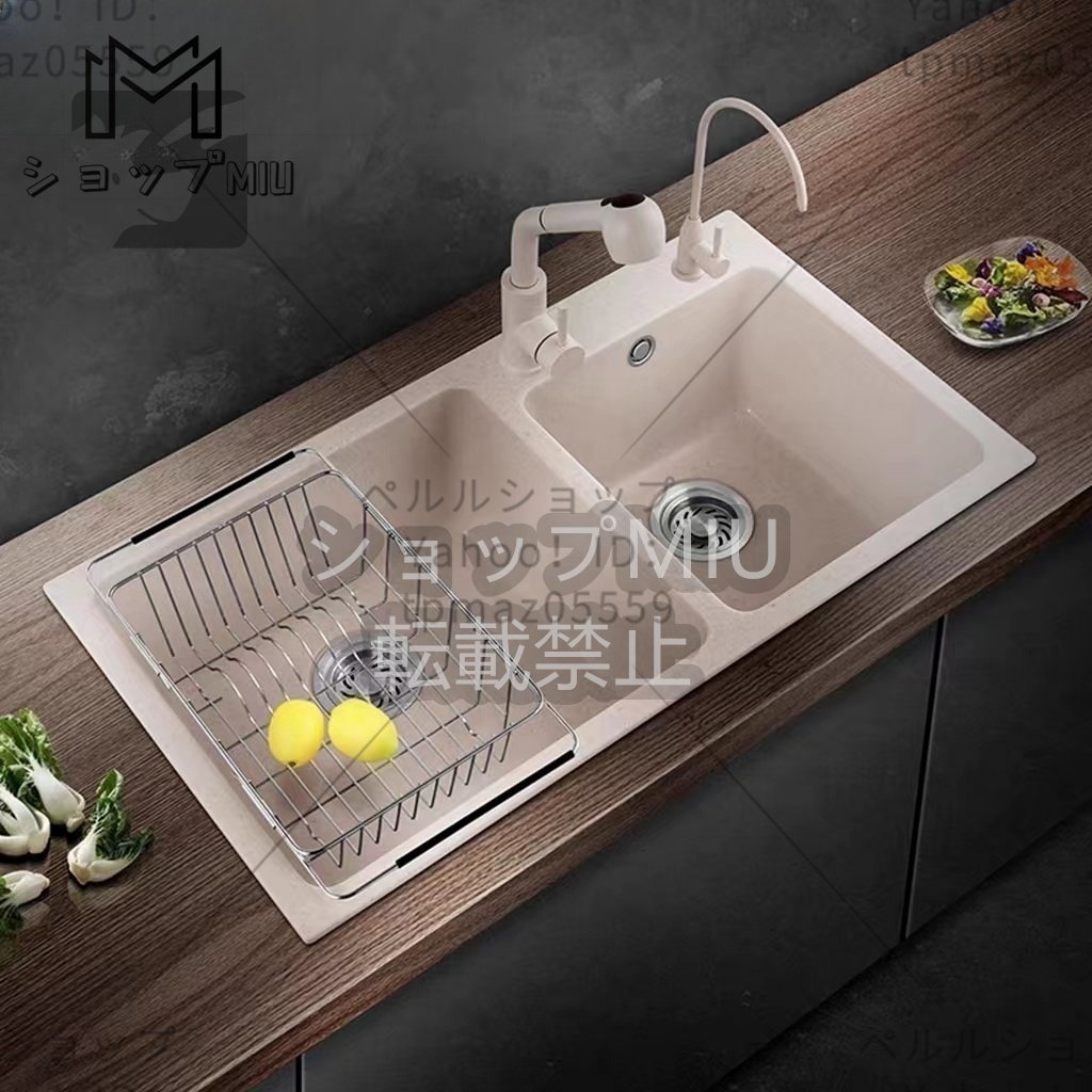 イタリア技術 キッチンツール 石英石製流し台 台所 2槽シンク イタリア技術 キッチンツール 石英石製流し台 台所 2槽シンク