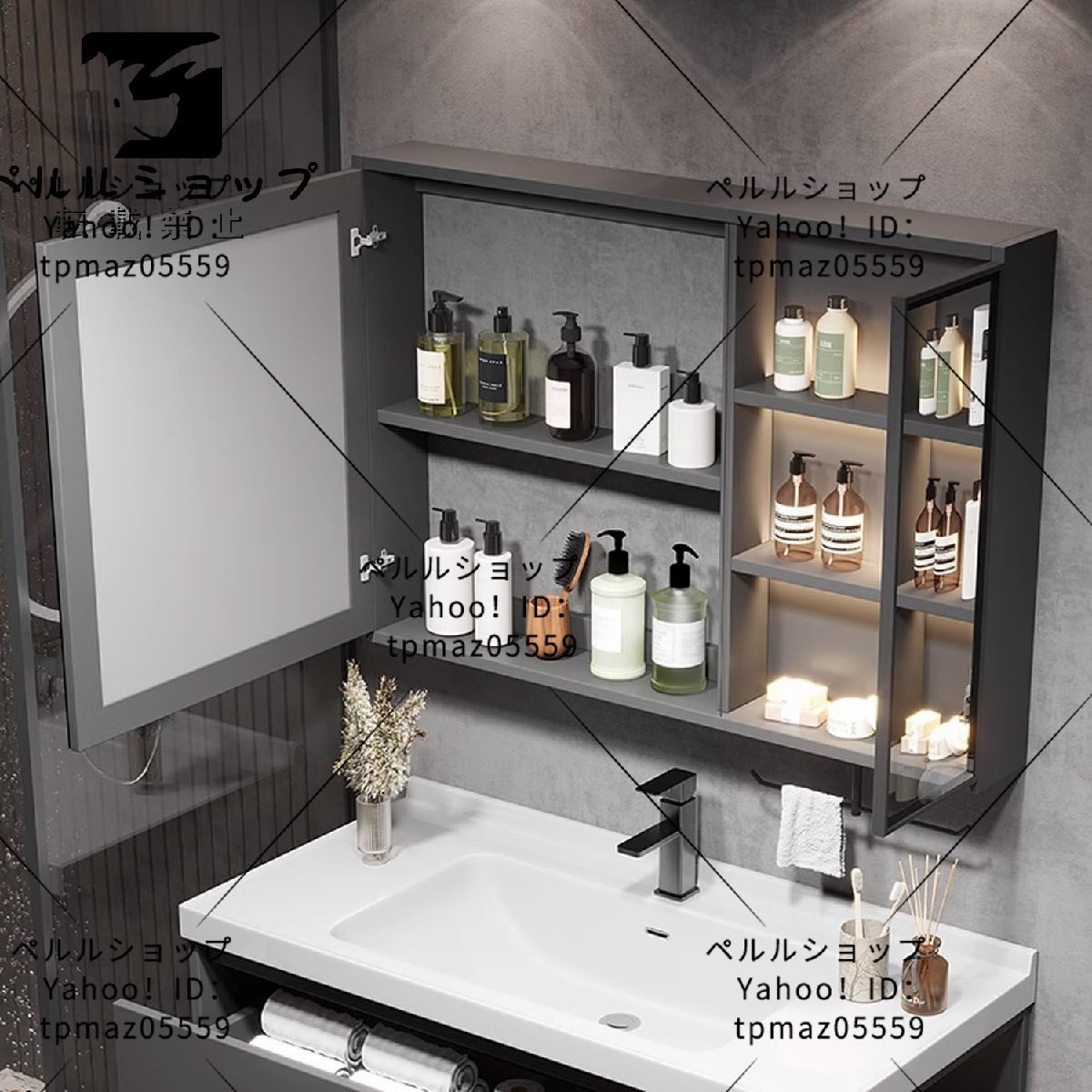 浴室化粧鏡 防曇トイレミラーキャビネット2ドア付き壁掛けミラー 浴室化粧鏡 防曇トイレミラーキャビネット2ドア付き壁掛けミラー