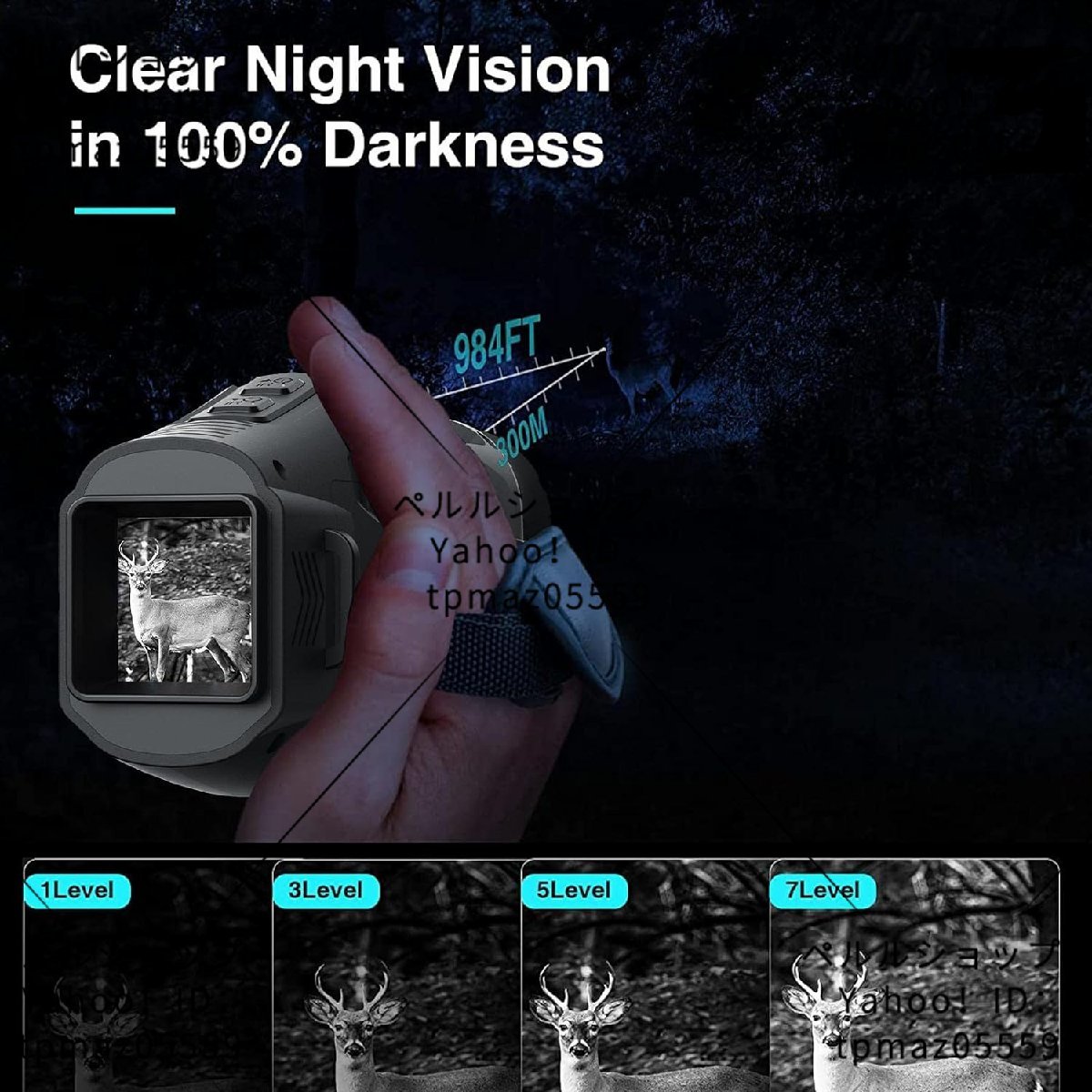  single eye night vision adult therefore. single eye telescope hunting camp travel for digital night vision goggle 128G TF card . support 