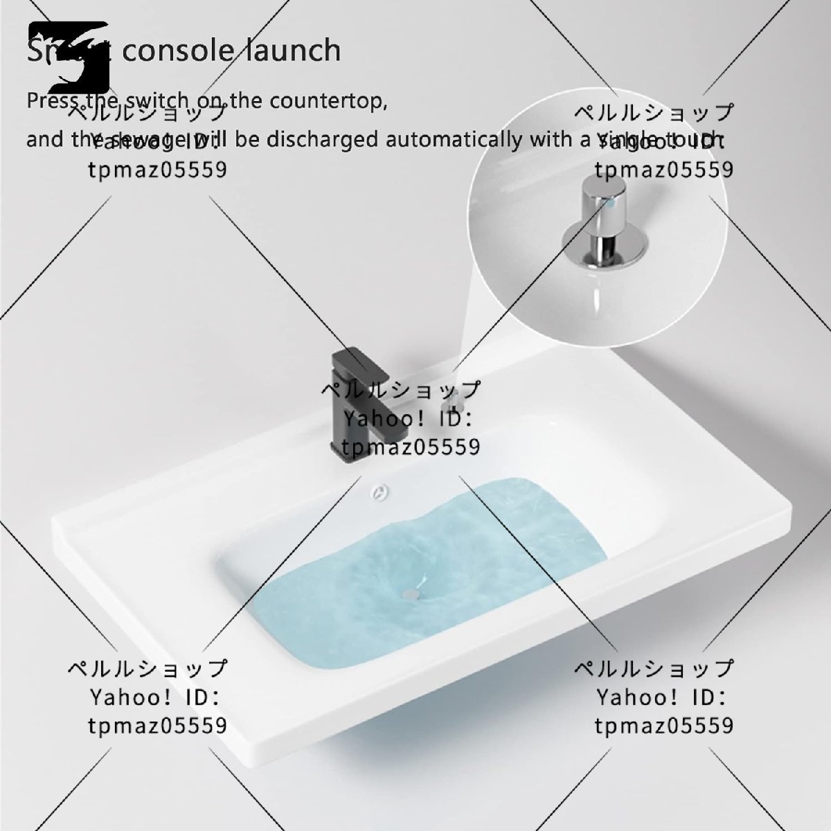 壁掛け洗面化粧台、24インチフローティング化粧台キャビネット 壁掛け洗面化粧台、24インチフローティング化粧台キャビネット