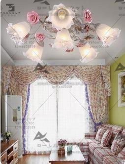 高品質 可愛いアンティーク調・薔薇シャンデリア 天井照明器具 花柄 ローズステンド_画像2
