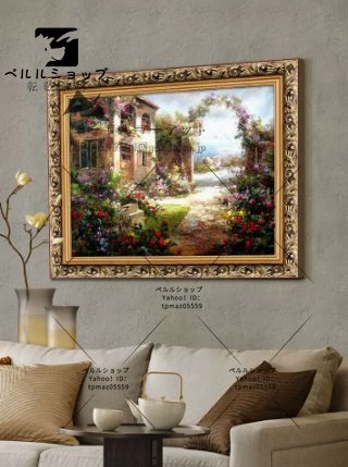  oil painting still-life picture landscape painting . under wall . reception interval .. entranceway decoration equipment ornament . flower. sea middle .. Europe. inset 