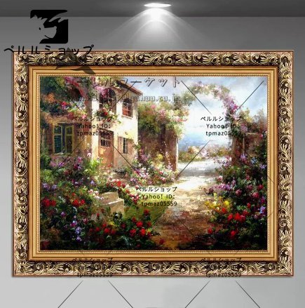  oil painting still-life picture landscape painting . under wall . reception interval .. entranceway decoration equipment ornament . flower. sea middle .. Europe. inset 