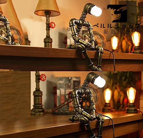 インダストリアル テーブルランプ レトロ デスクランプ 北欧風 工業 卓上ライト ロボットスタンドライト ベッドサイドライト 雰囲気作り_画像3