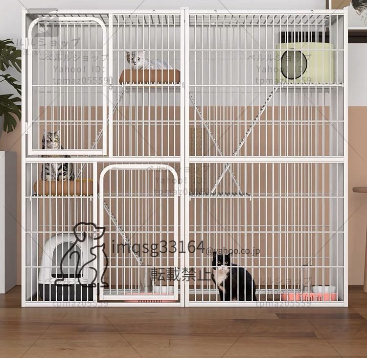  cat house cat cage 3 step large cat cage small animals cage steel spacious 142*54*130CM cat cage robust ..... .