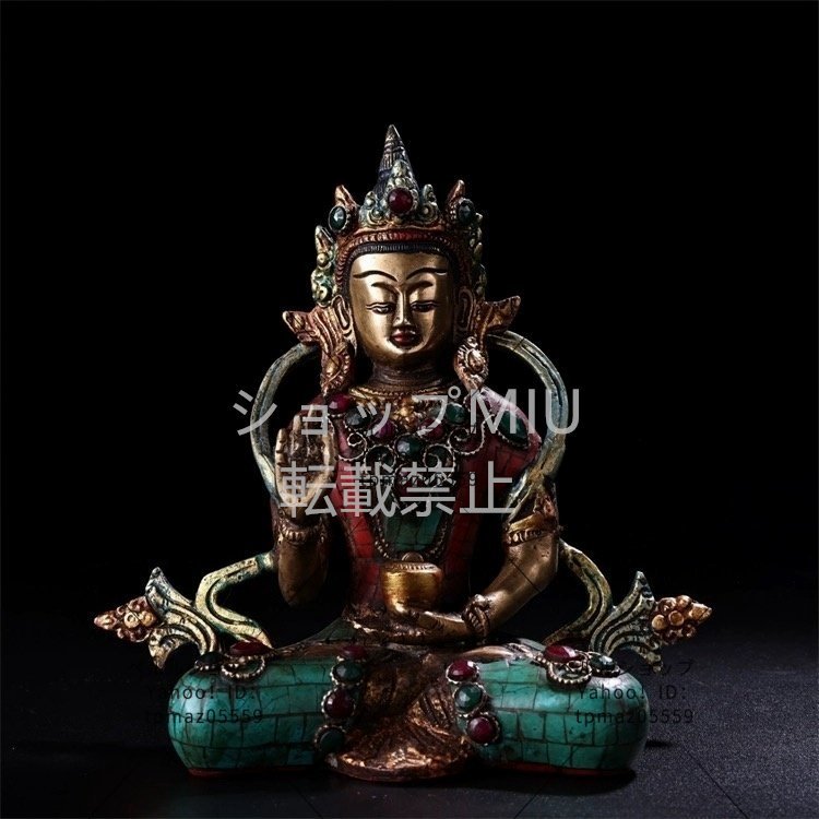 ◇仏像 銅器 【度母】チベット伝来 銅造 彫刻 祈る 開運 贈り物 ◇仏像 銅器 【度母】チベット伝来 銅造 彫刻 祈る 開運 贈り物