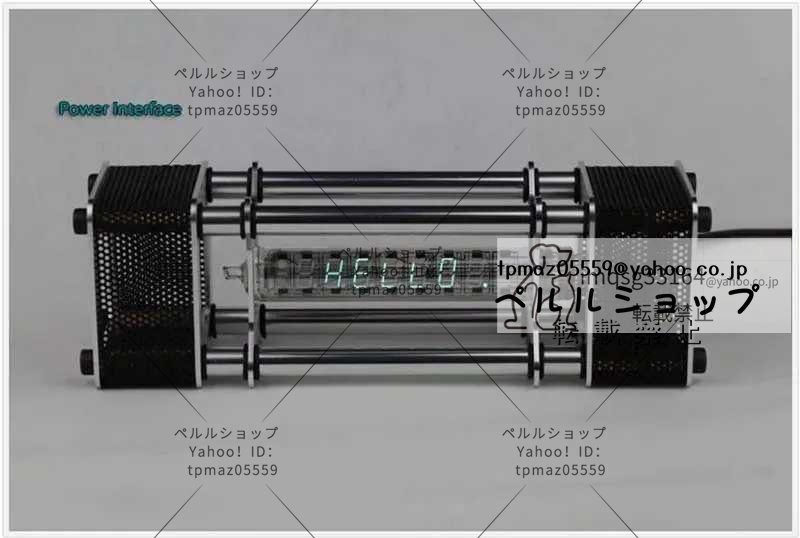 IV-18 VFDチューブ ニキシー管 クロック 完成品 アルミニウム合金ケース製 リモコン付 オプションGPS時間調整可_画像5