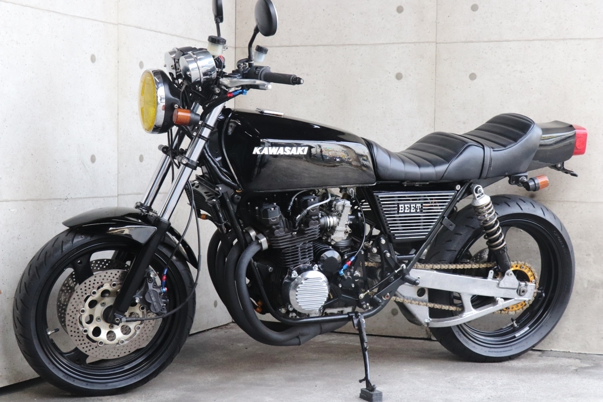 横浜～　Kawasaki　Ｚ400ＦＸ　昭和５５年式　国内　フルレストア　550　ブラックフルカスタム　極上　車検付_画像3