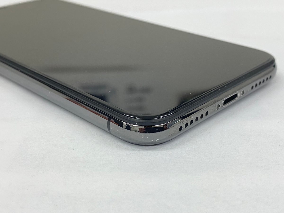 SIMフリー　iPhone X　256GB　スペースグレイ　バッテリー新品：100％　判定○　箱付属品完備　管理番号：2-3　【安心保証】_傷が確認出来ます。