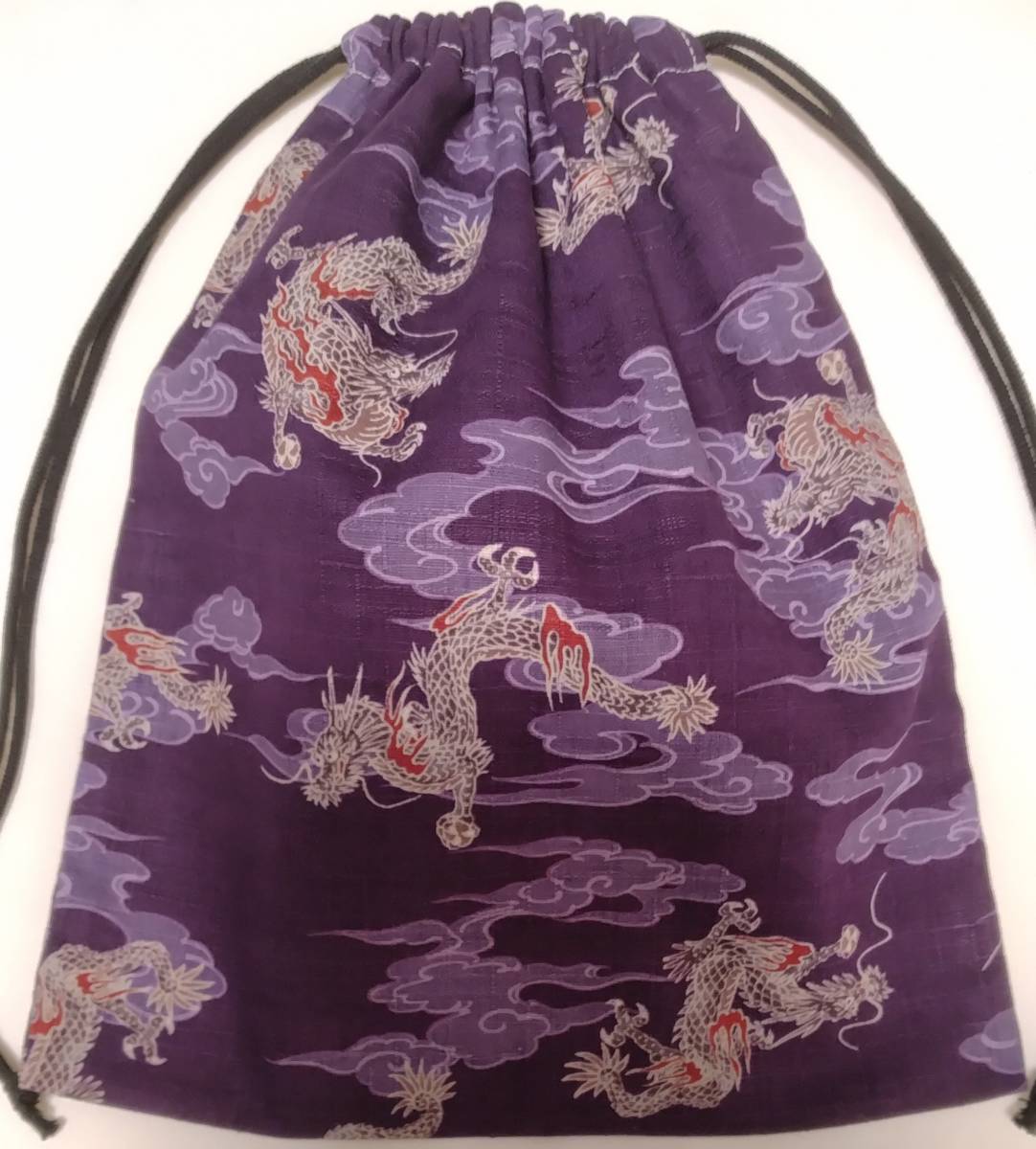  сумка # последний!.. дракон фиолетовый [ примерно ..23cm× длина 26cm]do Be тканый 