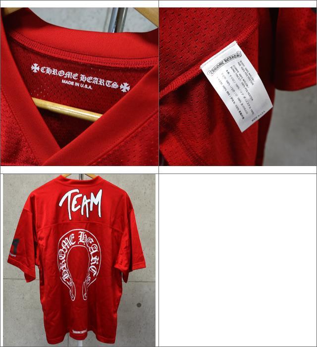銀座店 クロムハーツ 新品 マッティボーイ メッシュ Tシャツ “TEAM” Mesh Up Jersey 半袖 メンズ size:XL 赤_画像6