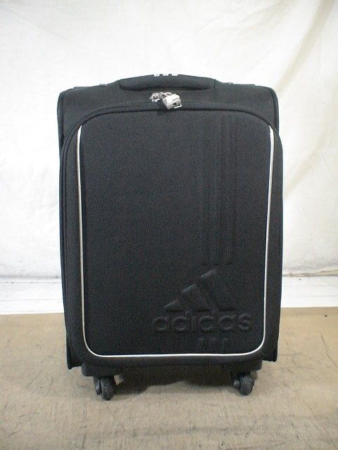 5039　adidas　黒　機内持ち込みOK　軽量　スーツケース　キャリケース　旅行用　ビジネストラベルバック_画像1
