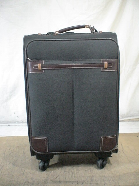 5368　PUJOLS　黒・茶　機内持ち込みOK　スーツケース　キャリケース　旅行用　ビジネストラベルバック_画像1