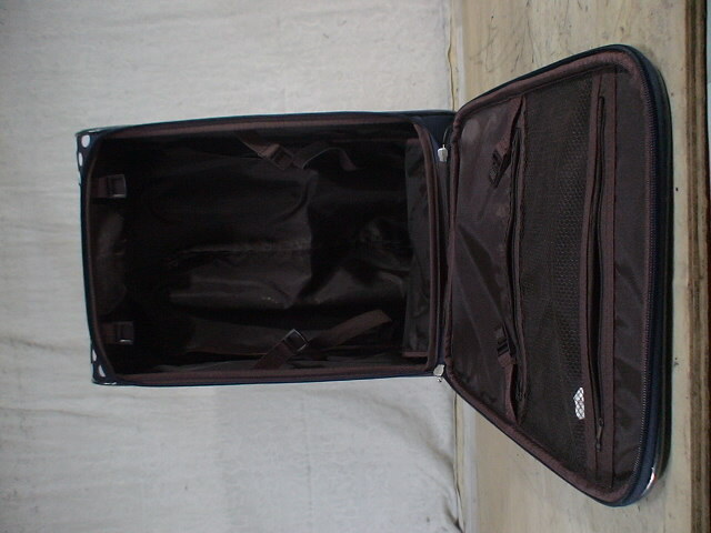 4982　ATSUKI　ONISHI　ネイビー×白　機内持ち込みOK　スーツケース　キャリケース　旅行用　ビジネストラベルバック_画像7