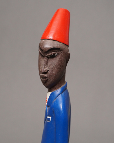 アフリカ　コートジボワール　コロン人形　XLサイズ　No.27　ホテルマン　木彫り　立像　アフリカ雑貨　彫刻_画像4