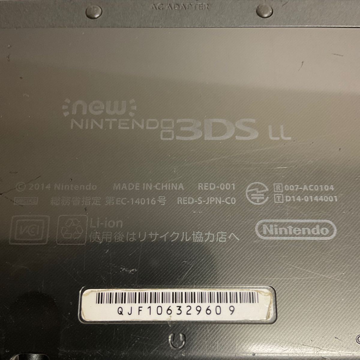 営MK129-60B New Nintendo 任天堂 3DS LL RED-001ブラック ゲーム機 通電動作確認済_画像8