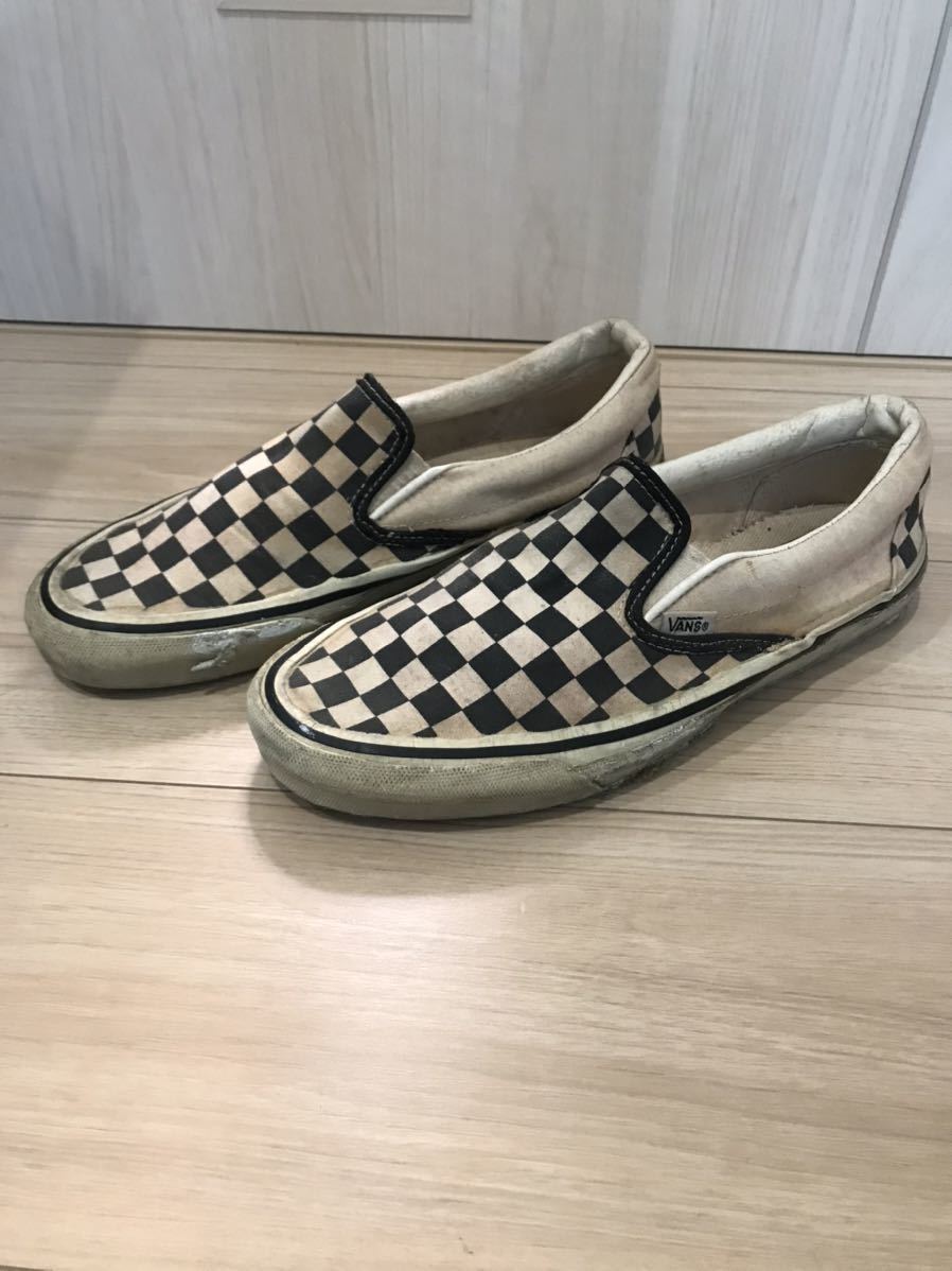 VANS バンズ スニーカー スリッポン チェッカー クラシック _画像1