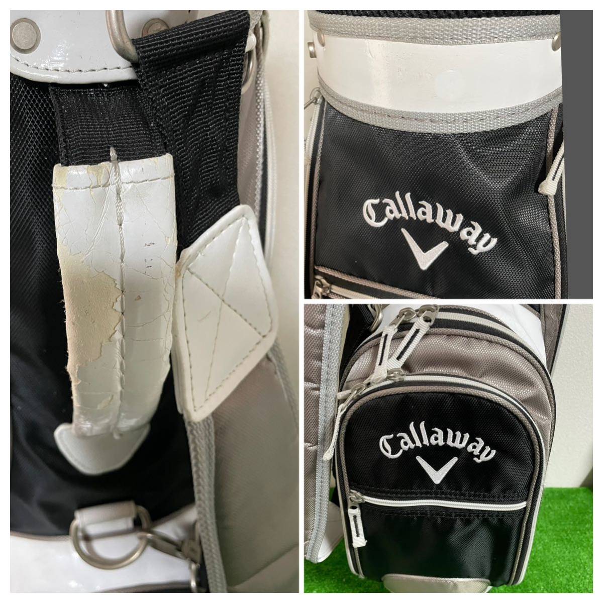 【2B19】中古 Callaway ソレイユ Solaire キャロウェイ レディース キャディーバッグ （ブラック×ホワイト）_画像6