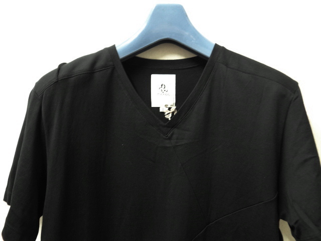 MANDO マンドー　新品未使用　V neck pactchwork tee black 2サイズ_画像2