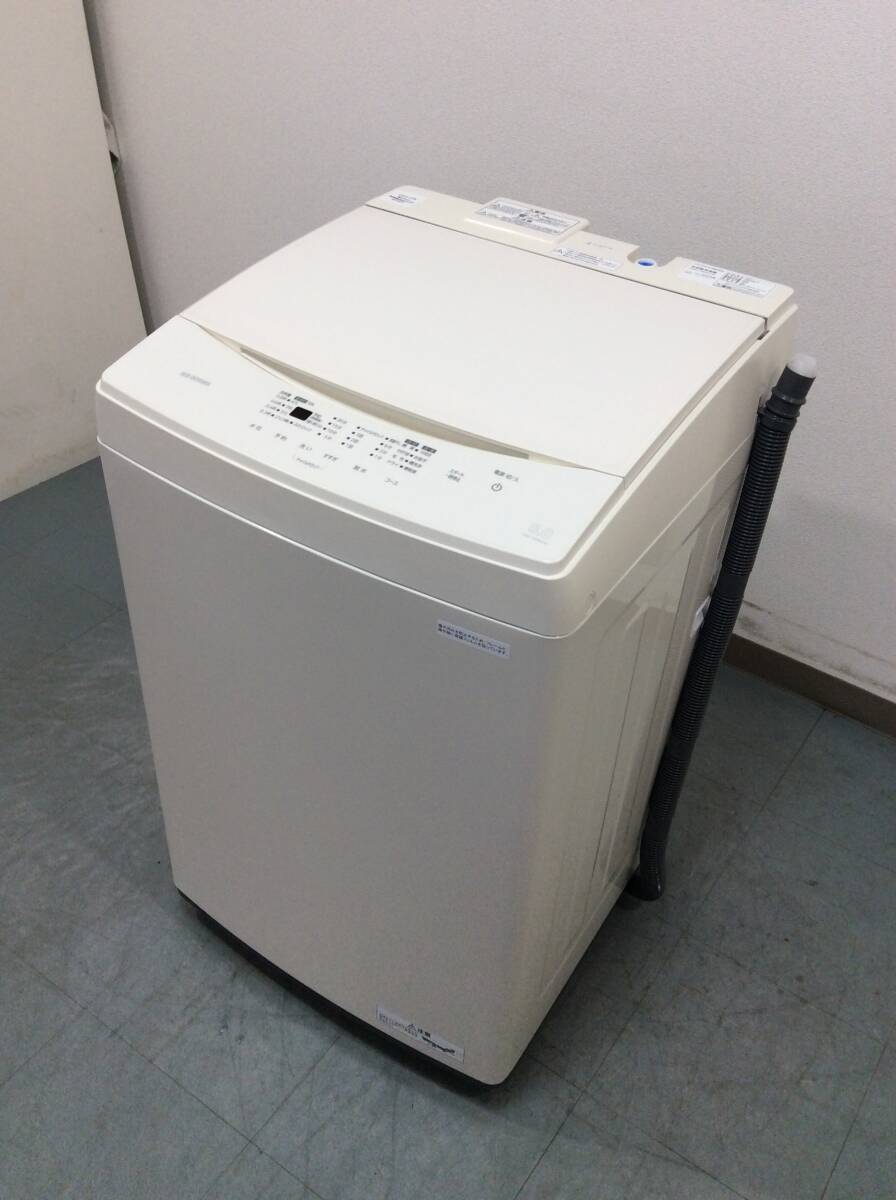 YJT8343【IRISOHYAMA/アイリスオーヤマ 8.0㎏洗濯機】極美品 2023年製 IAW-T806CW 家電 洗濯 簡易乾燥付