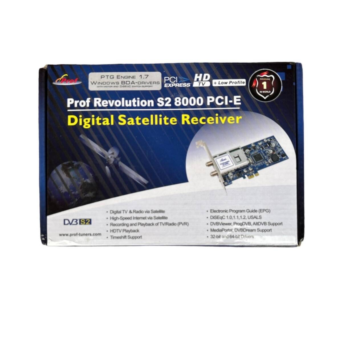 ■S★Prof Revolution DVB-S2 8000 PCI-E Digital Satellite Receiver デジタル チューナー リモコン 箱 付★_画像7