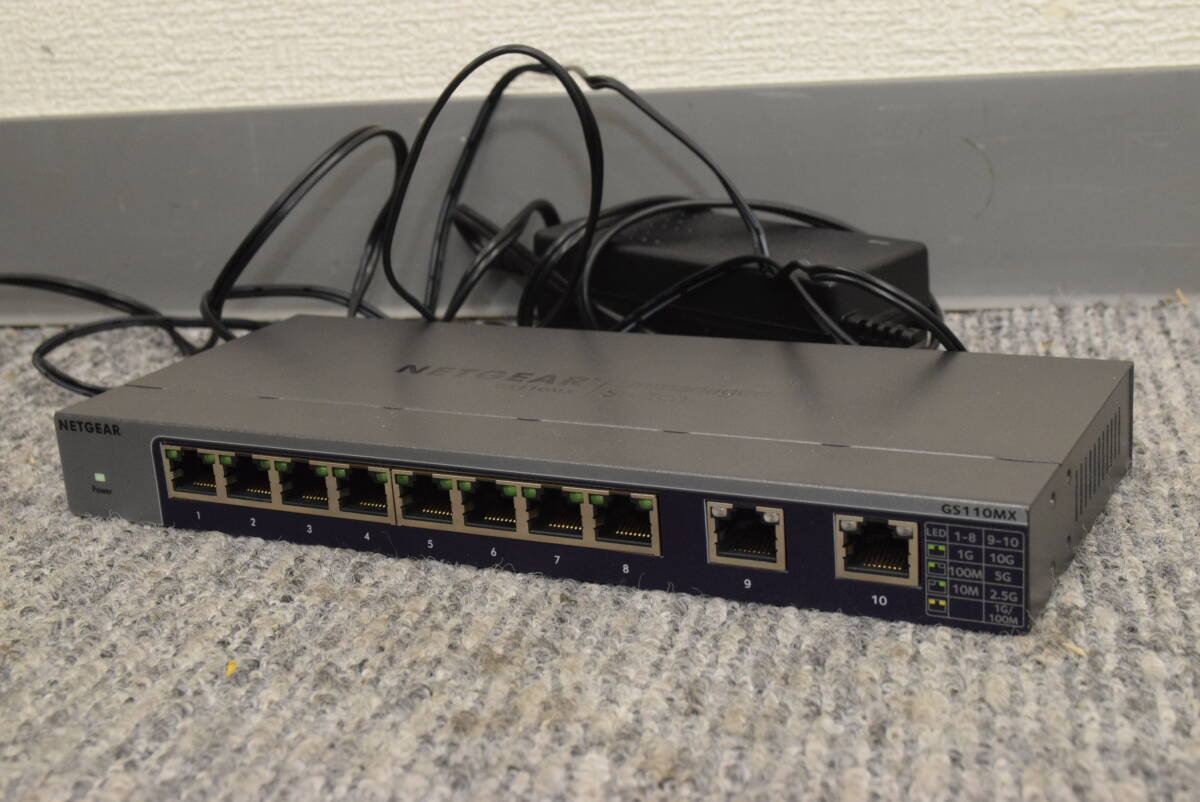 I★通電OK☆NETGEAR ネットギア GS110MX Unmanaged Switch 10G マルチ2ポート PC 周辺機器★_画像1