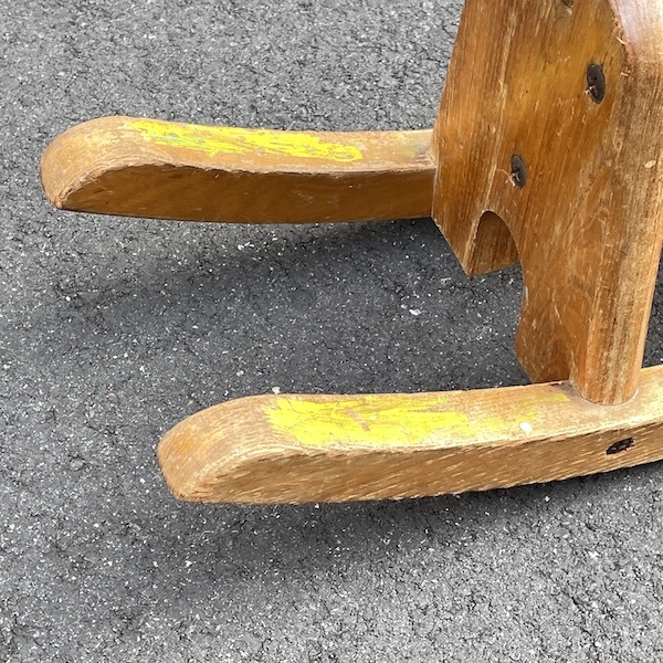  Vintage wooden horse locking child chair toy 
