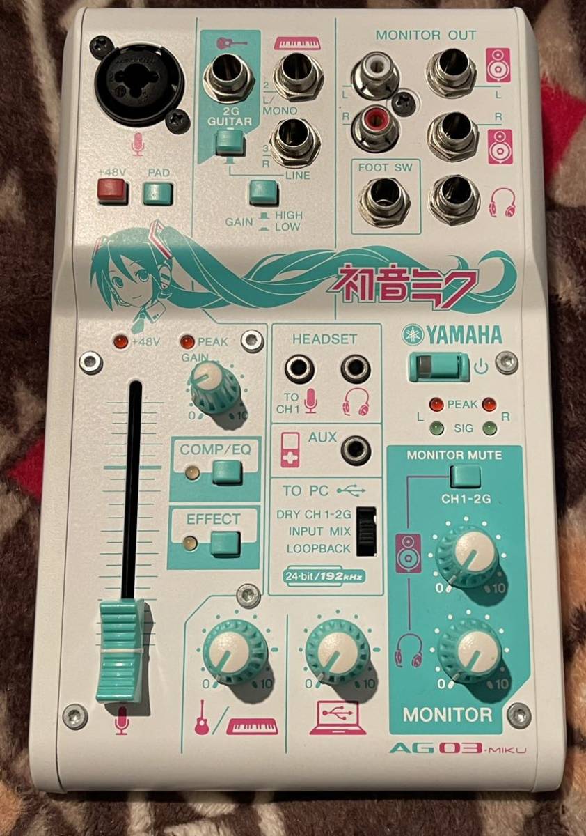 YAMAHA AG03-MIKU Hatsune Miku audio interface free shipping YAMAHA AG03-MIKU Hatsune Miku audio interface free shipping