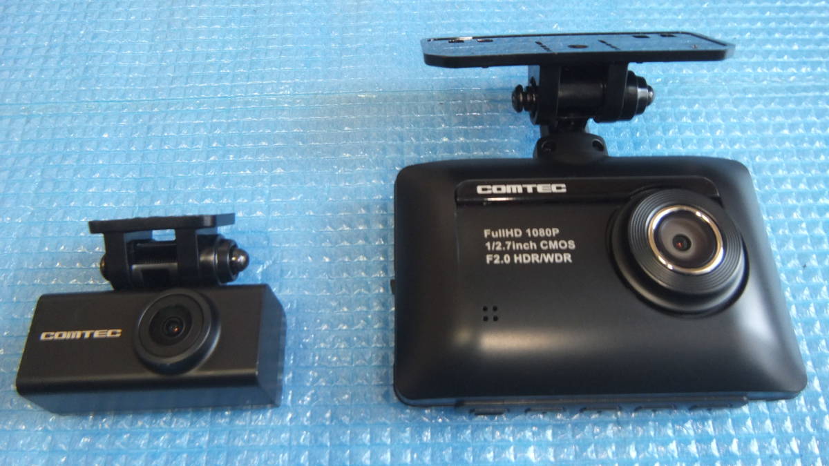 即決 送料480円～ COMTEC コムテック フロント リア 前後 2カメラ ドライブレコーダー ドラレコ ZDR-015 200万画素 Full HD 中古 美品の画像6