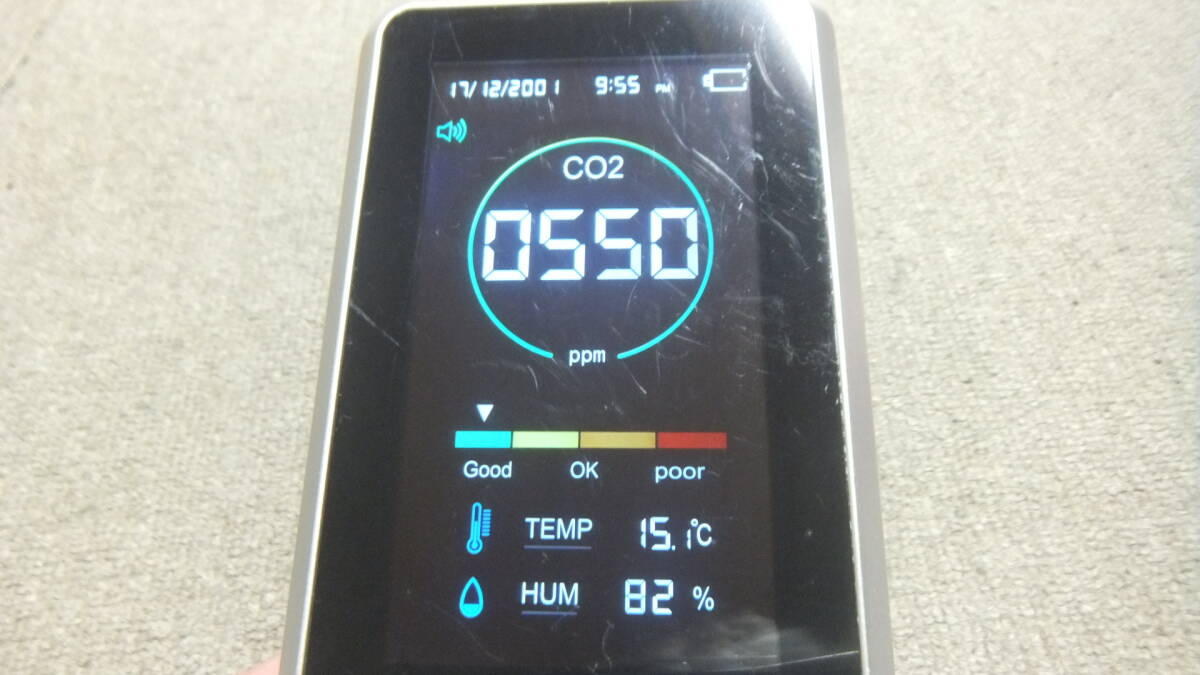 即決 東亜産業 TOAMIT TOA-CO2MG-001 コンパクト CO2濃度測定器 CO2 マネージャー USBコード付 中古_画像2